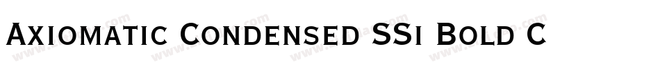 Axiomatic Condensed SSi Bold Condensed字体转换